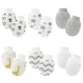 6Pairs/lot Newborn Gloves Protection Face Baby Boy Mittens Soft Cotton Anti-Scratch Gloves Cartoon Printed Girls Infant Supplies. 
