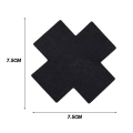 20Pcs Black Women Cross Shape Self-Adhesive Disposable Satin Nipple Cover Breast Pasties Stickers For Strapless Clothes Hot. 