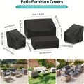 4pcs/Set Patio Furniture Covers, Heavy Duty Waterproof Outdoor Furniture Covers, Rattan Outdoor Furniture Windproof.