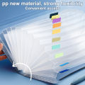 13 Pockets Expanding File Folder 6 Color Receipt Organizer With Index Tabs Document Holder 263x140x25mm.