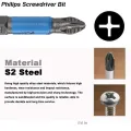 Magnetic Screwdriver Bits Set PH1 PH2 PH3 PZ1 PZ2 PZ3 Anti-slip 1/4 Hex Shank Fit Hand Electric Drill Driver Tool Part Accessory. 