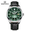 Top Brand NAVIFORCE Men's Quartz Watches Business Luminous Waterproof Clock Leather Strap Wristwatches for Men Relogio Masculino. 