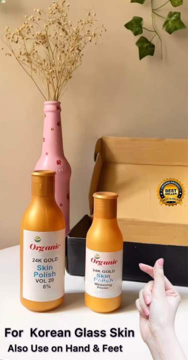 Organic Korean Glass Hand Polish 24k Gold Polish For Women, Whitening Polish for girls and boys