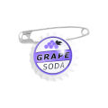 Grape Soda Bottle Cap Pins Brooches Shirt Lapel Pins Ellie Badge Grape Soda. 