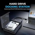 Abiha USB 3.0 to SATA External Hard Drive Lay-Flat Docking Station for 2.5 or 3.5in HDD, SSD [Support UASP] (EC-DFLT). 