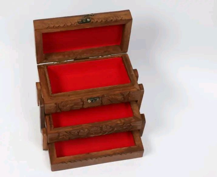 wooden Box.3 Step Box.3 portion Box | Daraz.pk