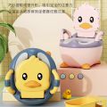 Potty Training Toilet for Kids Household Cute Cartoon Duck Soft Hard Cushion Clamshell Waist Guard Toilet Baby Toilet Supplies. 