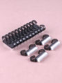 50Pcs/10Pcs Nail Cleaning Brushes Black Small Cleaner Tools Plastic Handle Powder Soft Remover Nail Art Manicure Tools.