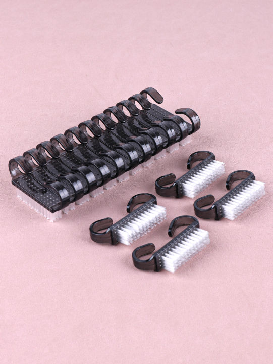 50Pcs/10Pcs Nail Cleaning Brushes Black Small Cleaner Tools Plastic Handle Powder Soft Remover Nail Art Manicure Tools