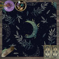 1pc Tarot tablecloth, altar cloth, moon phase, sun, starry sky, flowers, witchcraft, altar ritual decoration props. 