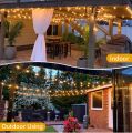 AVANLO LED Outdoor String Lights, 102FT Garden String Lights Mains Powered, Festoon Lights with 55 Bulbs for Indoor & Outdoor Décor Wedding Patio Cafe Party. 