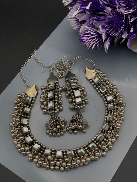 Indian Oxidized Jewellery Set