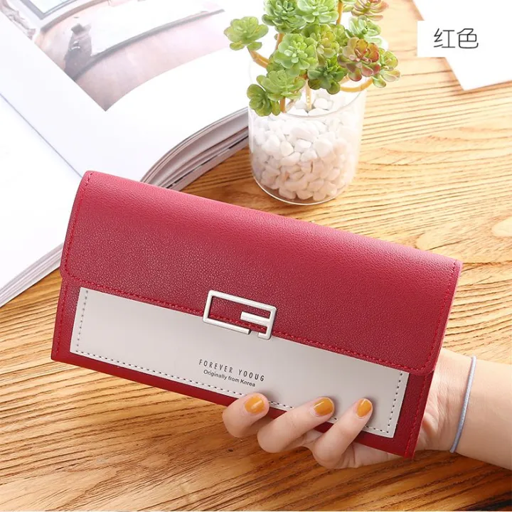 New%20Korean%20Style%20Women's%20Wallet%20Women's%20Clutch%20Long%20Wallet%20Buckle%20Multi-Card%20Slot%20Coin%20Purse%20-%20Image%209