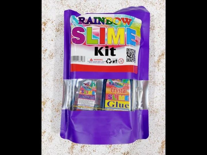Rainbow Slime Kit, Complete Slime Kit Set With Activator, DIY 8 in 1 Crystal Slime Kit for Kids Multicolour with Activator