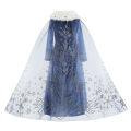 Elsa Dress for Girl Princess Birthday Party Winter Costume Kids Cosplay Frozen Evening Long Sleeve Clothes Snow Queen.