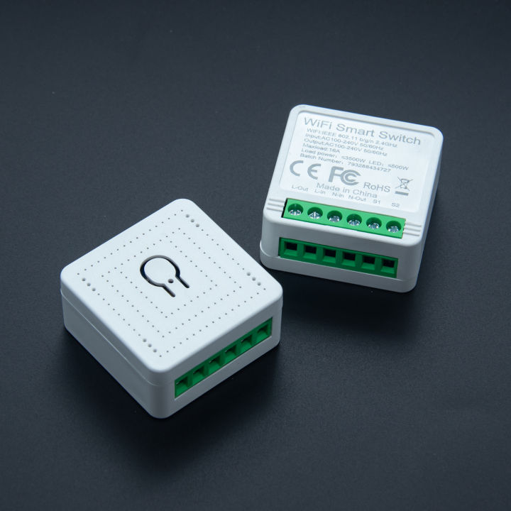 16A WiFi Smart Switch/Module, AC100-240V 2.4G, Voice/Remote/Timer for Alexa  Home, Smart Home for Lights & Appliances