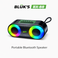 WKSHOP BLUK’S BX-88 Rechargeable Bluetooth Speaker | Powerful Sound | Deep Bass | RGB Lights | Bluetooth 5.3 | Portable Speaker. 