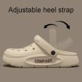Women's Men's Slippers Summer Anti-Slip Couple Hollow Covered Toe Indoor Outdoor Casual Thick Bottom Sandals for Home Adults.