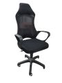 Sytas Executive Leather Office Chair, Comfy Desk Chair with Adjustable Headrest & Flip-up Padded Arms & Lumbar Support, Adjustable Hight and Tilt, Rolling Swivel Chair, Black. 