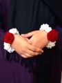 Pair of crochet gajray/ handmade/ flower woolen gajray for wedding and other events. 