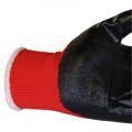 3Pairs - Nylon Rubber Coated Safety Hand Gloves - Red, Cut-Resistant & Chemical-Resistant for Industrial, Household, & Bike Riding (6 Pieces) Made In China.