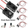 4Pairs IR Break Beam Distance Sensor LEDs Counting Module Distance Sensor Split 5MM Through-Beam Photoelectric Switch for Apply. 