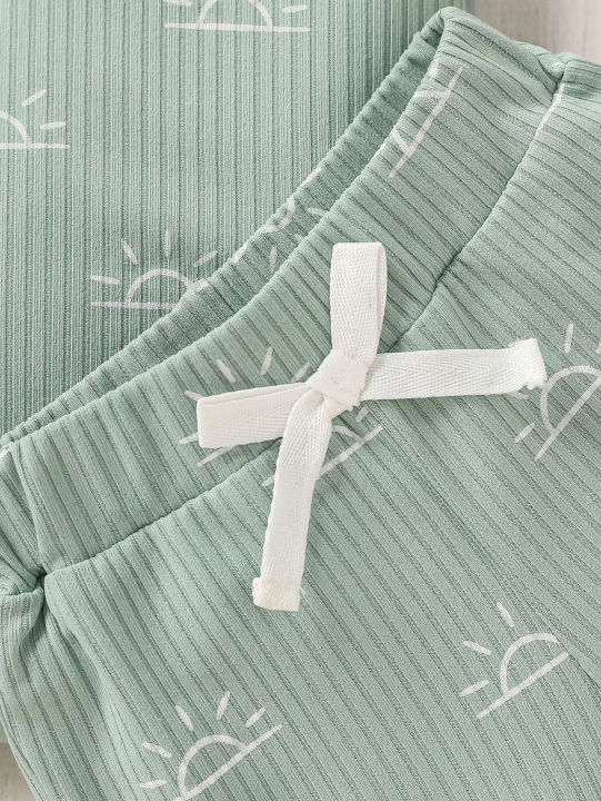 Baby%20Clothes%20Summer%20Short%20Sleeve%20Print%20Cute%20Sun%20For%20Newborn%20Top+%20Pant%20With%20Bow%20Clothing%20Casual%20Set%20-%20Image%203