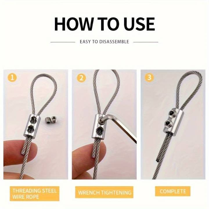 10pcs%20Adjustable%20Stainless%20Steel%20Wire%20Rope%20Lock%20Clamps%20-%20Self-Locking%20Fasteners%20for%20Home%20Renovation%20-%20Double%20Hole%20Telescopic%20-%20Image%205