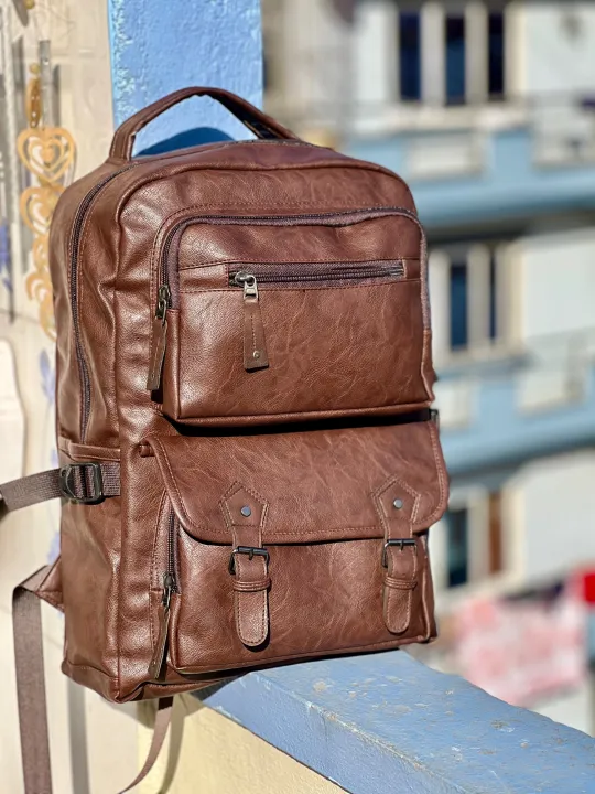 Best%20Leather%20Bag%20For%20Unisex%7C%20Backpack%20Genuine%20PU%20Fabrics%20For%20College%20And%20Office%20Purposes%20-%20Image%205