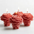 3D Rose Pillar Candle Silicone Mold DIY Geometric Flower Column Scented Candle Plaster Ornament Mold Handmade Wedding Decor.