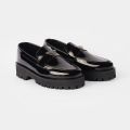 Black Shine Men's shoes Unique Design. 