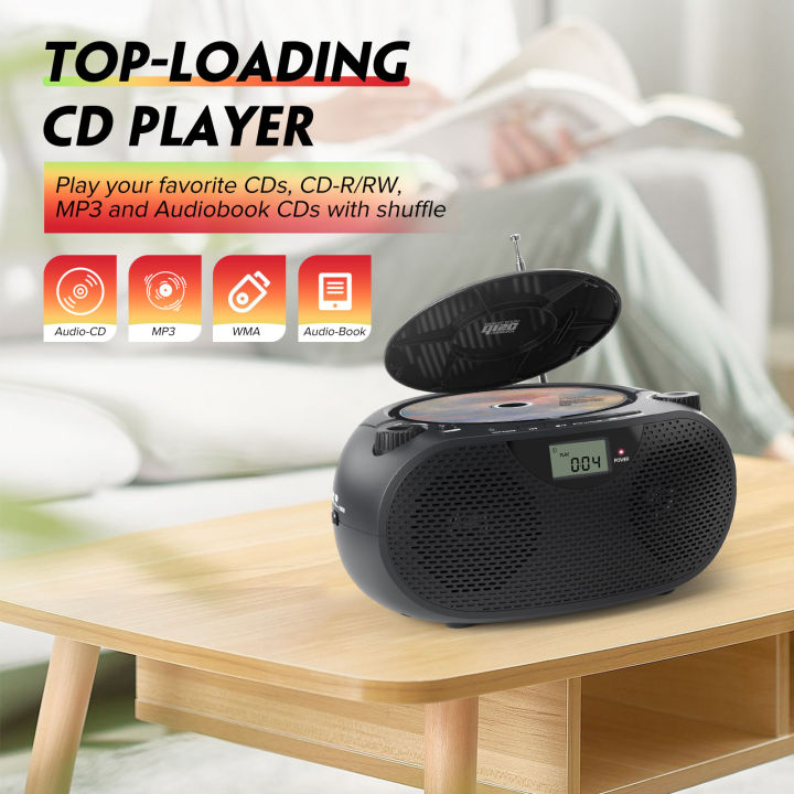 CD/MP3%20Player%20Boombox%20with%20Bluetooth%20AM%20FM%20Radios%20and%20USB/MP3,%20Bass%20Boost,%20AC%20DC%20Power%20-%20Image%202