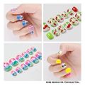12 / 24 Pcs Kids Short Clear False Nails Press on Nails for Kids -   Children Fake Nails Kids Girls Stick on Nails for Kids Full Cover Cute Pre-Glue Acrylic Fake  Kits Sets . 