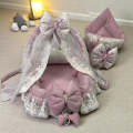 baby snuggle bed with portable handle n mosquito net n cloud cushion and carry nest in velvet stuff. 