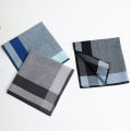 3 Packs of Men's Handkerchiefs, Cotton Yarn-Dyed Plaid Handkerchiefs, Soft and Comfortable Sweat-Wiping Handkerchiefs, Gentleman Flap Pocket Pants Squares, Groom's Gifts, Great Gifts, Wedding Supplies.