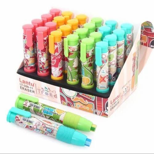 Eraser - Pen Shaped Pencil Eraser Pack of 2- Clutch Eraser For Kids