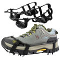 1 Pair M L Crampons Shoes Cover 24 Teeth Anti-Slip Ice Grips Gripper Shoes Boot Hiking Ice Climbing Shoe Spikes Climbing Chain.