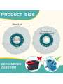 Mop Replacement Compatible with Leifheit Clean Twist Disc Mop System Mop Head Replacement  Microfiber Very Absorbent. 