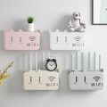 Premium WiFi Router Stand & Storage Box - Wall Mount Router Holder with Cable Management - Decorative WPC Board Shelf for Home & Office.