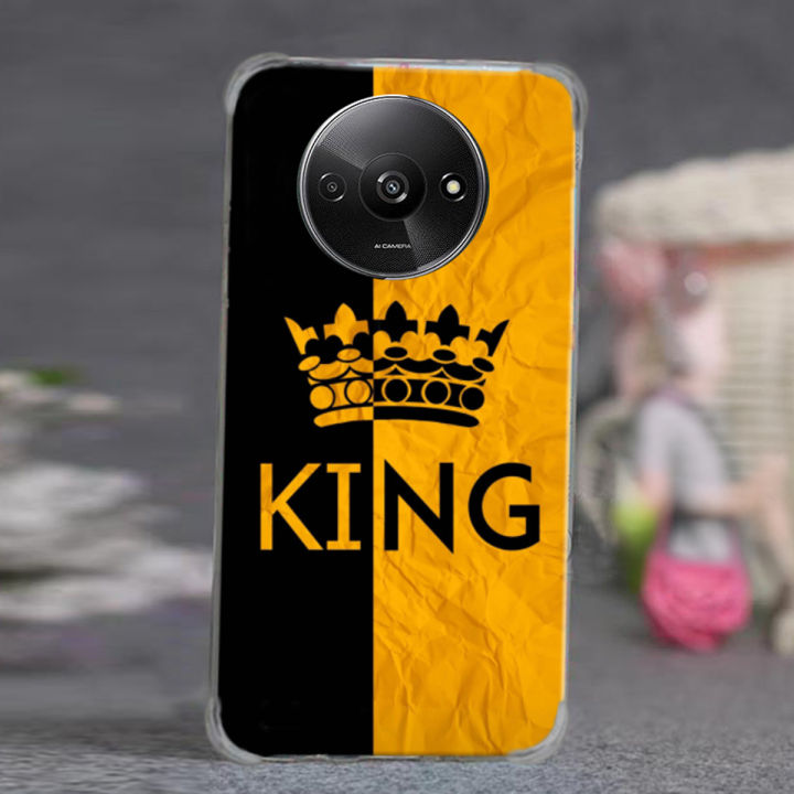 Xiaomi Redmi A3 King Soft Back Cover Case Yellow, Flexible TPU, Full Button and Port Access, Scratch and Bump Protection