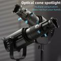 YSKE Bowens Mount Optical Conical Spotlight Kit, 30 Gobo Pattern Inserts, for Photography Enthusiasts & Studio Use, 19° or 36° O.