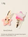 8Pcs Fashion Glitter Rainbow Flower Rabbit BB Handmade Hairpins For Cute Girls Hair Clips Barrettes Headwear Hair Accessories. 