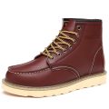 Winter Warm Men Boots Leather Mens Snow Boots with Fur Handmade Waterproof Male Ankle Boots No-slip High Top Male Work Shoes. 
