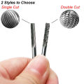 Tungsten Carbide Burr Set Rotary File Rasp Die Grinder Milling Bit Single Double Cut Metal Wood Carving Engraving Polishing Tool. 