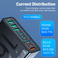Total 150W Charger 3.0 Mobile Phone Charge Adapter Fast Wall Charger For iPhone Xiaomi Samsung Huawei EU/US/KR Plug.