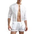 Long-Sleeved Shirt Casual Shorts Fashionable Men's Suit with Summer Suit Sportswear.