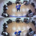 360⁰ fish eye color night vision camera, wide angle, panoramic view. 