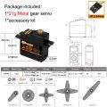 DSPOWER 21g Metal Gear mini servos 4.2KG 17g Servo for 1/16 1/18 RC Car slash E-Revo 144001 C24 D12 MN99S MN86 RC Airplane Robot. 