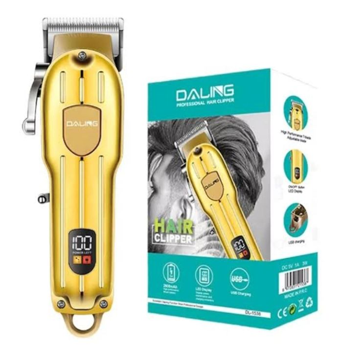 DA-LING 1538 Electric Hair Clipper Rechargeable Shaver Beard trimmer Professional Hair Trimmer Cordless Oil head Men Hair Cutting Machine Beard razor