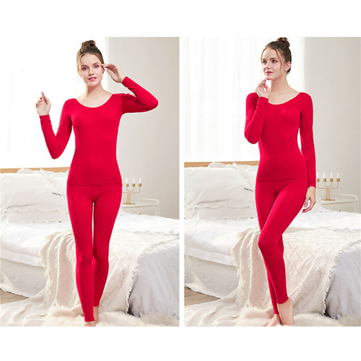 Thermal%20Underwear%20Set%20for%20Women%20Fleece%20Lined%20Base%20Layer%20Tops%20Bottoms%20Free-cutting%20Seamless%20Crew%20Neck%20Long%20Sleeved%20Long%20Johns%20-%20Image%203